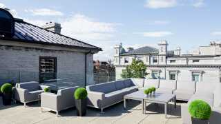 Ontario's best boutique hotels |Rooftop terrace at The Frontenac Club in Kingston